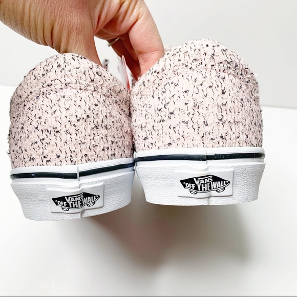 NEW Vans Old Skool Boucle Pink Speckled White Shoe - Picture 10 of 12